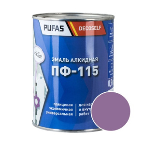 Эмаль ПФ-115 PUFAS Decoself 0,67л / 0,9кг сиреневая 206029