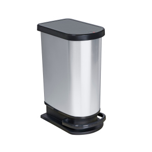 Контейнер для мусора PASO с педалью 50л графит ROTHO 10161 10264 Контейнер для мусора PASO с педалью 50л графит ROTHO 10161 10264