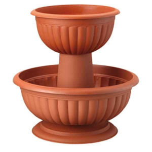 Каскад мисок Грация 1 h35,5см d25+d36см терракот FP 1014