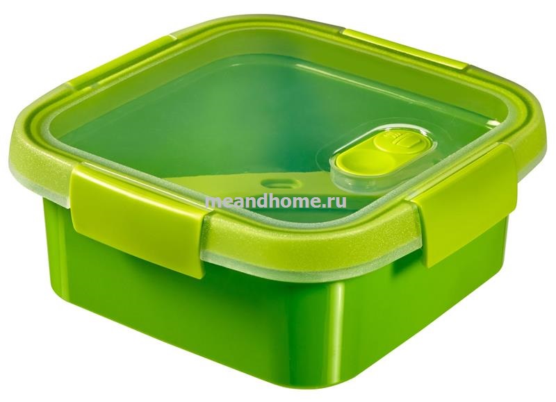ТОВАРЫ Контейнер пищевой квадратный Smart To Go 0,9л зелёный, прозрачный CURVER 232573 в интернет-магазине meandhome.ru