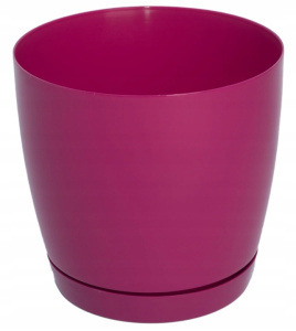 Кашпо для цветов Toscana круглое d=11см 0,8л с поддоном 0740-043 ягодное Кашпо для цветов Toscana круглое d=11см 0,8л с поддоном 0740-043 ягодное